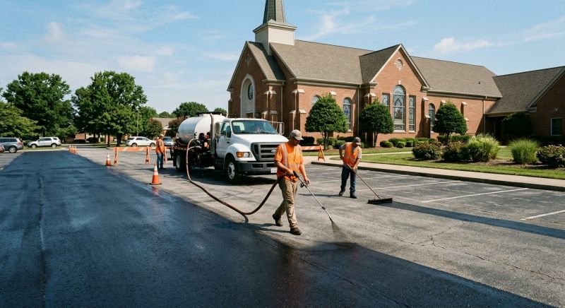 Church Parking Lot Sealcoating Service